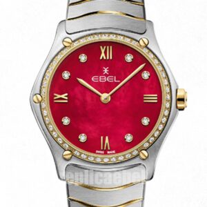 Ebel Replica Sport Classic Red Dial 33mm 1216491A Women's Quartz