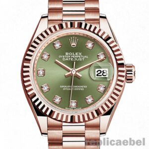 Fake Rolex Datejust Ladies 28mm m279175-0009 Green Dial Stainless Steel