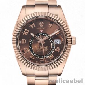 Fake Rolex Sky-dweller 42mm Men's 326935BRAO Brown Dial Automatic