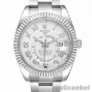 Fake Rolex Sky-dweller 326939-72419 Men's 42mm Stainless Steel Silver Dial